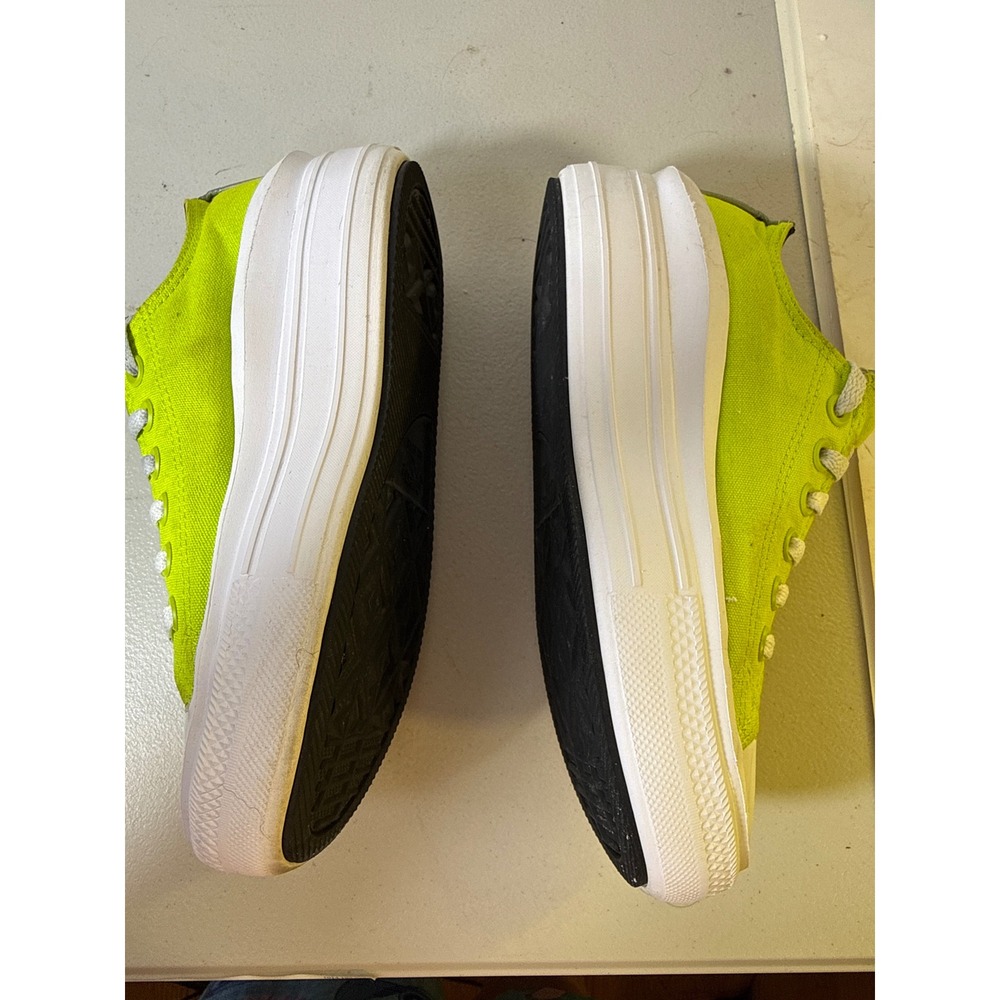 Converse Chuck Taylor All Star Move Platform Low too Neon Lime Green W Sz 7 - Picture 3 of 14
